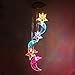 Moon and Star Color-Changing Solar Mobile Wind Chimes LED Solar Powered Wind Spinner Light