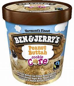 Ben & Jerrys, Ice Cream Core Peanut Butter Cookie, 16 Ounce