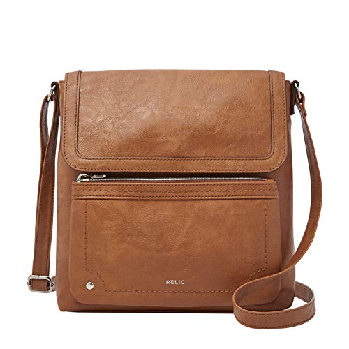 Relic by Fossil Evie Flap Crossbody Handbag, Cognac