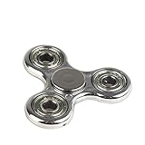 DSSY Tri - Hand Spinner Fidget Toys wiht High Speed Hybrid Ceramic Bearing for Relieving ADHD, Anxiety, Stress and Boredom (H Platinum)