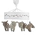 Lambs & Ivy Meadow Musical Mobile, Tan/White