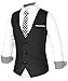 Hasuit Mens Formal Slim Fit Sleeveless Business Dress Suit Button Down Vests