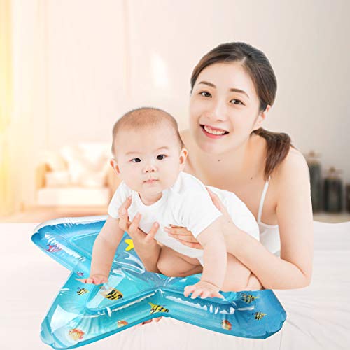 Monocho Inflatable Baby Water Play Mat, Leak-Proof Tummy Time Mat BPA Free Premium Water Cushion for Infants Fun Activity Center Play Toy (Pentagram) - Thumbnail 5