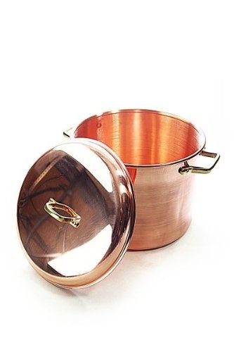 'CopperGarden®' Kupfertopf 8L, glatt mit Griffen & Deckel