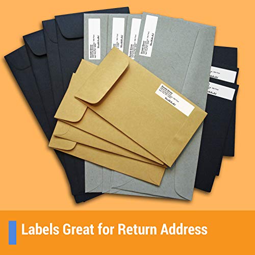 OfficeSmartLabels Rectangular 1/2 x 1-3/4 Return Address Labels for Laser & Inkjet Printers, 0.5 x 1.75 Inch, 80 per Sheet, White, 12000 Labels, 150 Sheets
