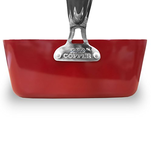 BulbHead Red Copper Square Pan 5 Piece Set by BulbHead, 10Inch Pan