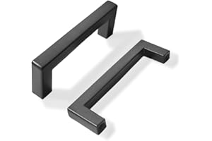 khtumeware 30 Pack 3 inch Center to Center Solid Matte Black Cabinet Pulls Slim Square Bar Drawer Handles Cabinet Handles Black Drawer Pulls Kitchen Cabinet Hardware
