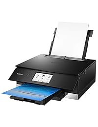 Canon PIXMA TS8220 Impresora de fotos inalámbrica todo en uno con impresión móvil y lector de tarjetas de memoria SD, color negro, Negro