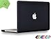 UESWILL Smooth Matte Hard Shell Case Cover Compatible with MacBook Pro 13 inch with CD-ROM (Non-Retina) (Model A1278) + Microfibre Cleaning Cloth, Black