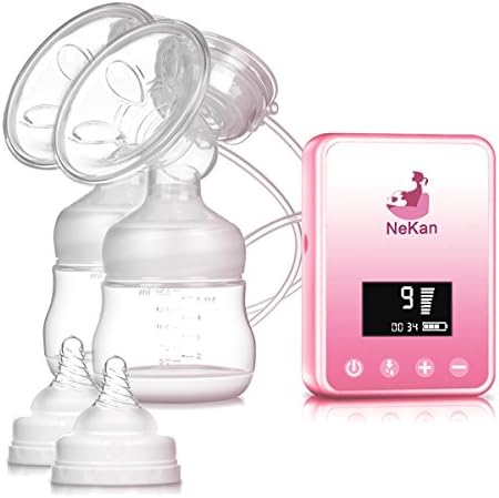 Breast Pump Electric Breastfeeding Pump Massage Suction Dual Modes with LED Display