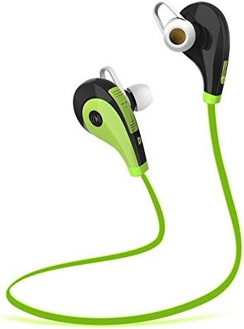 Bluetooth Headphones MAROMDO CVC 6.0 Noise Cancelling Sport Wireless Earbuds In-Ear Stereo Earphones with Mic (Bluetooth 4.1, 12 Hours Play-time, IPX4 Sweatproof ) - Green