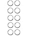 Thunaraz 5 Pairs Stainless Steel Endless Hoop Earrings Cartilage Piercing Silver Tone Sleeper Earrings 10mm