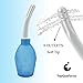 TopQuaFocus Enema Bulb Anal Douche Enema Cleaner for Women’s or Man’s Health 10 oz Clear Blue