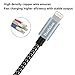 Huafulian iPhone Charger, 2Pcs 10FT Extra Long Nylon Braided Lightning to USB Cable Cord with Aluminum Heads for iPhone 7/7 Plus/ 6/ 6 Plus/ 6s/ 6s Plus /5/5s/SE, iPad, iPod and More (Black+Gray)