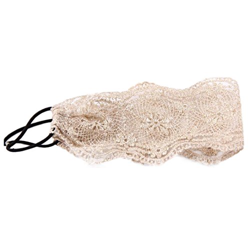 Sunward Fahion Lace Flowers Embroidered Wide Hairband Headdress (A) - Thumbnail 2
