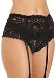 Silky Hosiery Women's 4-Strap Wide Lace Suspender Belt