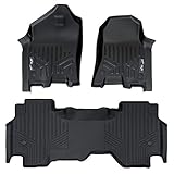 MAXLINER Floor Mats 2 Row Liner Set Black for 2019 Ram 1500 Quad Cab with 1st Row Captain Seat or Bench Seats