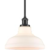HOLKIRT Black Kitchen Pendant Light with Opal Glass Dimmable Hanging Rod Pendant Lighting for Kitchen Island, Kitchen Sink,Be