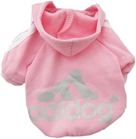 Moolecole Pet Sports Apparel Cat & Dog Cold Weather Coats Dog Hoodies Pet Sweaters (L, Pink)
