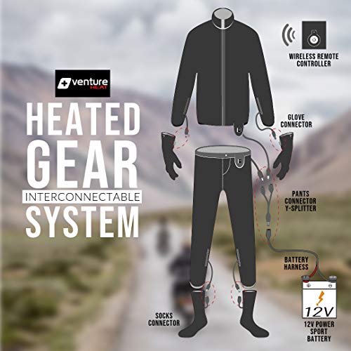 Venture Heat 12V Motorcycle Heated Jacket Liner with Wireless Remote, 7