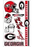 Georgia Bulldogs UGA NCAA Temporary Tattoos (10 Tattoos)