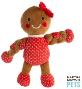 Martha Stewart Pets Gingerbread Girl Holiday Pet Toy Gentle Play 12"