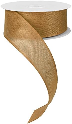 Classic Faux Burlap Ribbon, 1.5" x 10 Yards (Wheat)