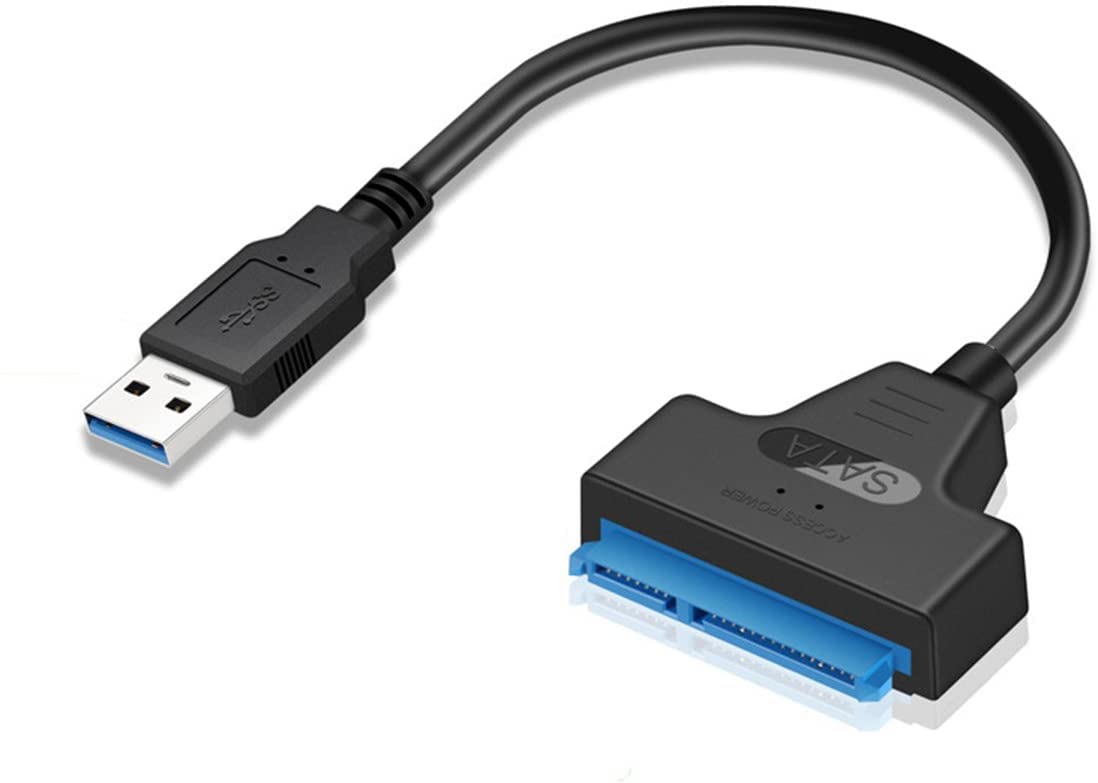 CHIOINS 50cm USB 3.0 to SATA Adapter Cable for 2.5" SSD & HDD Drives - SATA to USB 3.0 External Converter & Cable