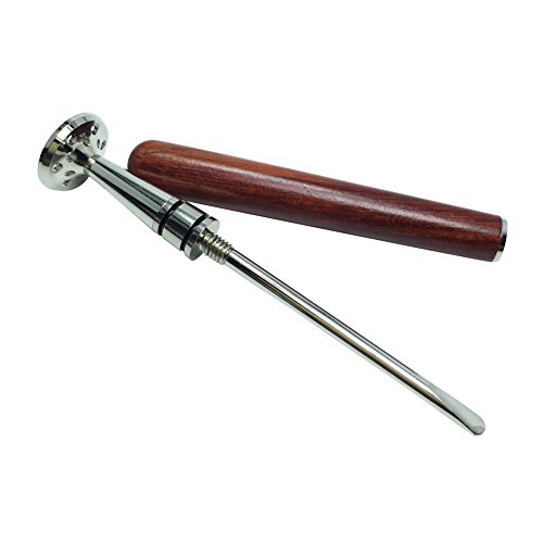 FULUSHOU 2 In 1 Club Type Tobacco Pipe Metal Pressure Bar Cleaning Tool Rosewood, Baseball Bar Type