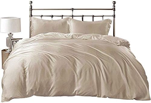 Whitney Home Textile Hotel Quality Silky Soft 100% Bamboo-Derived Rayon Duvet Cover Set 3 Pieces (1 Duvet Cover, 1 Pillow Shams) Breathable Comforter Case Quilt Cover, Bedding Linen Twin