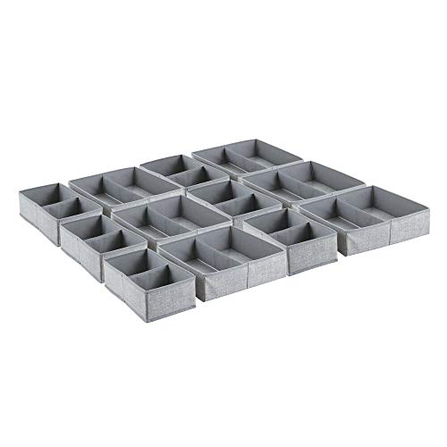 mDesign Soft Fabric Dresser Drawer and Closet Storage Organizer Set for Child/Kids Room, Nursery