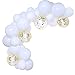White and Gold Confetti Balloons 100pcs 12 inch Party Latex Balloons Birthday Helium Balloons
