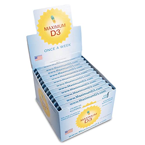 Maximum D3 13,000 IU Box, 60 Capsules Total (12 Cards/Box x 5 Capsules