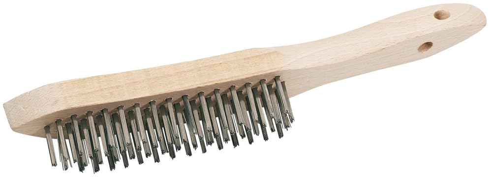 Draper 50931 Stainless Steel 4 Row Wire Scratch Brush, 310mm