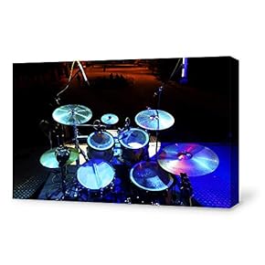 Canvas Wall Art for Living Room,Bedroom Home Artwork Paintings Drumset Ready to Hang - 12x18 inches