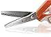P.LOTOR 9.3 Inches Handled Professional Stainless Steel Dressmaking Sewing Craft Scissors, Pinking Shears (Serrated-Orange)