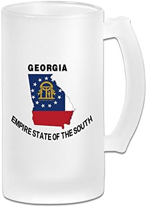 Georgia Empire State Of The South Frosted Glass Pub Big Beer Mug - 500ML