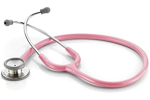 ADC 603PBCA Adscope Model 603 Premium Stainless Steel Clinician Stethoscope with Tunable AFD Technology, Breast Cancer Awareness Metallic Pink