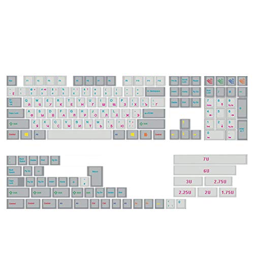SSSLG Russian keycaps, PBT Material keycap, Mechanical Keyboard keycaps, Cherry Height keycaps, 153 