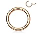 MoBody Seamless Hinged Nose Ring Septum Clicker Hoop | Hypoallergenic Surgical Steel Jewelry Piercing (Rose Gold, 6mm - 14G)