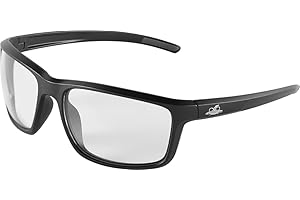 Bullhead Safety Eyewear Pompano Glasses - Anti-Fog, Lightweight, Impact/Scratch Resistant, UV Blocking Sunglasses for Cycling, Fishing, Driving, Clear/Matte Black