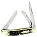 Uncle Henry 897UH Premium Stock 6.2in Folding Pocket Knife with 3 High Carbon Stainless Steel Blades, Nickel Silver Bolsters, and Ergonomic Staglon Handle for EDC, Camping, Hunting, and Outdoors