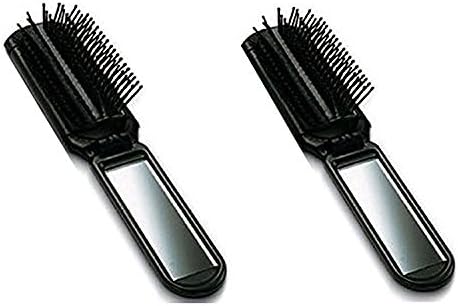 TZIPCO'S Ultra Folding Hair Brush with Mirror "2 Pack"