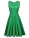 ACEVOG Womens Floral Sleeveless Round Neck Casual A Line Party Cocktail Beach Swing Dress