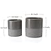 Greenaholics Grey 6 + 4.7 Inch Planter Indoor Ceramic Flower Pot for Succulent with Drainage Hole Set of 2