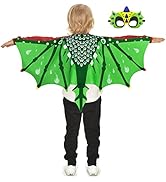 Dinosaur-Dragon-Wings-Costume for Kids Dino Mask Triceratops Dress-Up Cape for Boys Girls Hallowe...