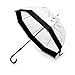 Becko Light Ladies Kids Clear & Black Elegant Bubble Golf Umbrella (for One Person)