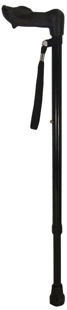 Aidapt Right Handed Adjustable Height Lightweight Walking Stick with Anti Slip Ferrule Foot to Aid Stability and Confidence when Walking Supplied with a Hanging Carry Strap