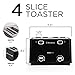 Westinghouse WT44BA Select Series 4 Slice Cool Touch Toaster, Extra Wide Slot, Black