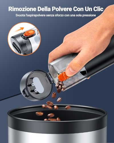 SEALIGHT Aspirabriciole Senza Fili, 32000PA 4 in 1 Aspirapolvere per Auto Portatile, 400000 RPM Motore Brushless, Aspiratore e Soffiatore Mini Aspirabriciole Senza Fili Potente per Auto Casa